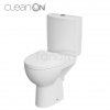 CERSANIT - Wc kompakt PARVA NEW CleanOn 010 3/5 z deską duroplastową, antybakteryjną, wolnoopadającą z funkcją łatwego wypinania  K27-063